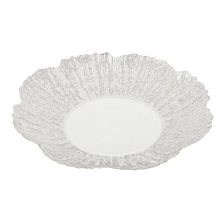 Classic Touch Decor Scalloped Platter with Gold CDD621